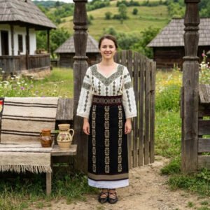 Costum popular format din catrinta , brau si ie - Steluta 2