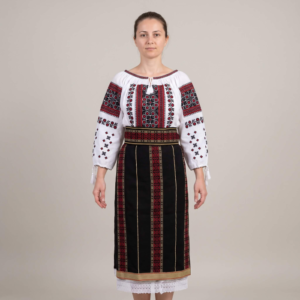 Costum popular format din catrinta , brau si ie - Vasilica  2 ( masuri pana la 6XL )