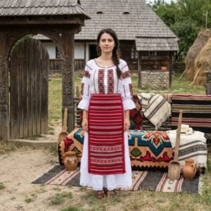 Costum traditional dama Zamfira 3 ( 4 Piese )