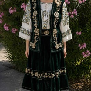 Costum traditional format din ie, fusta si vesta - Carmen 14
