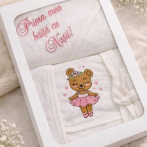 Cutie cu halat si prosop Prima baita 7