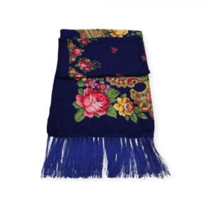 Esarfa Inflorata - Albastru Indigo