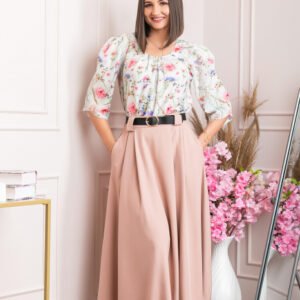Fusta clos lunga Marissa cu buzunare functionale - Roz
