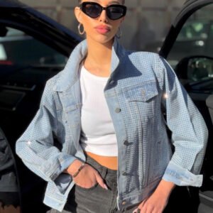 Geaca din denim cu strasuri - Cool