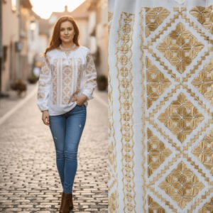 Ie Traditionala alba Romanita 3