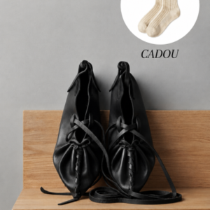Opinci unisex din piele naturala neagra