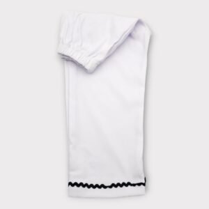 Pantalon traditional baieti Alb