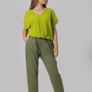 Pantaloni kaki casual cu buzunare