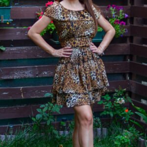 Rochie Costanza Animal Print Bell