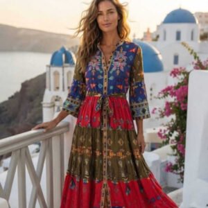 Rochie Dama Maxi Subtire cu ciucuri 4