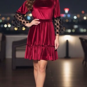 Rochie din catifea eleganta Nica