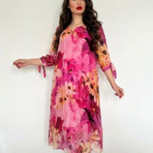 Rochie dreapta tip matase Mariana 21