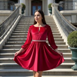 Rochie eleganta din catifea Cati