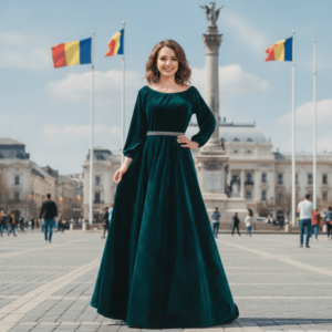 Rochie eleganta din catifea Cati 4